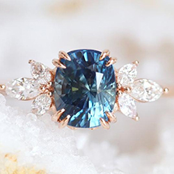 Blue Sapphire Engagement Ring