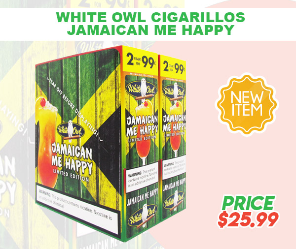 New Item White Owl Cigarillos Jamaican Me Happy 21