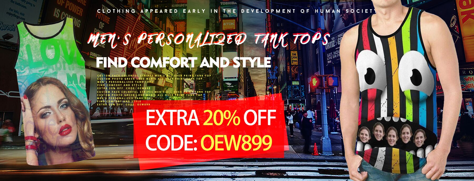 UP TO 40% OFF! Men's Personalized Tank Tops