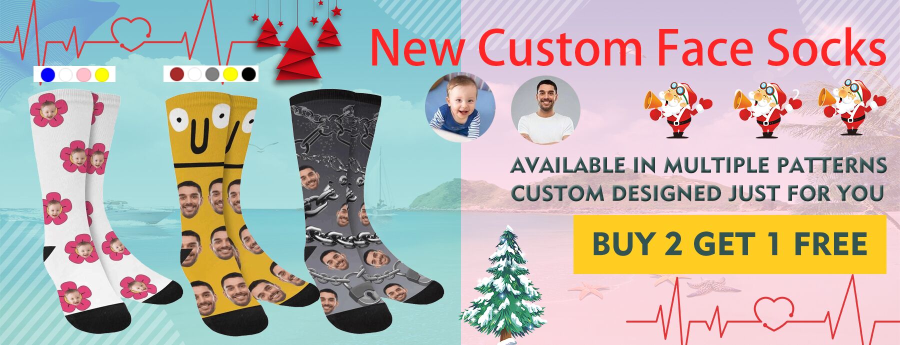 BUY 2 GET 1 FREE | Pick Your Custom Socks