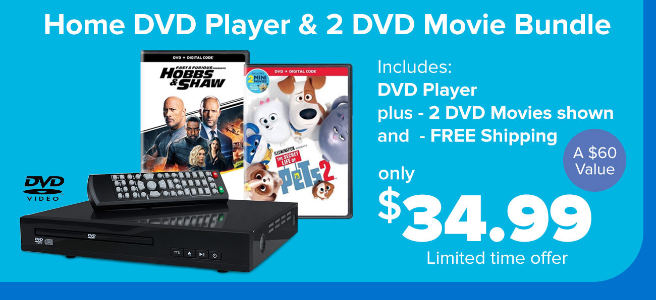 Universal Studios - Home DVD Player & 2 DVD ...