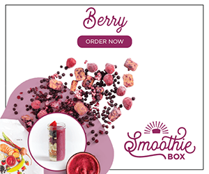 The SmoothieBox.com Berry Super Smoothie is light and refreshing, one of our sweeter flavors.